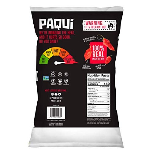 Paqui Spicy Hot Tortilla Chips, Gluten Free Snacks, Chile Limon,