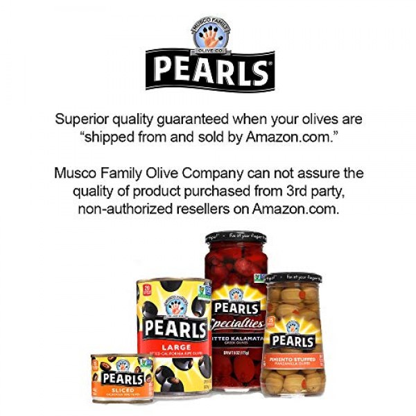  Pearls, Ripe Pitted, Extra-Large Black Olives, 6 oz