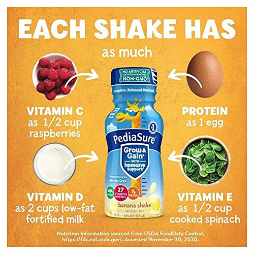 Pediasure Regular Nutrition Drink Bottles - Banana - 8 Oz - 24 Pk