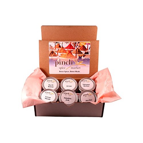 Spice Blends Of The World Gift Set-6 Piece Gift Box - Pinch Spic