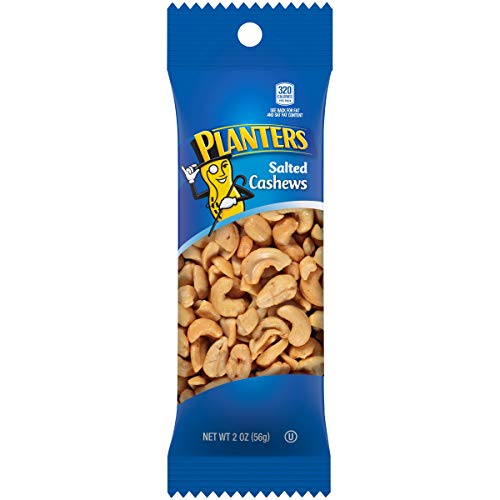 Planters Cashew Super Tube Nuts 2Oz Bag, Pack Of 15