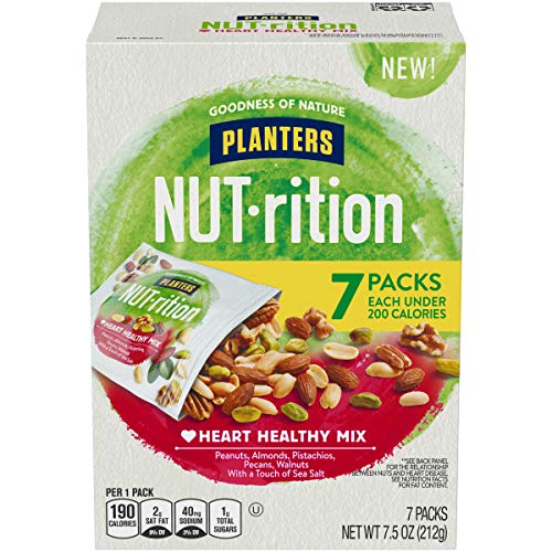 Nutrition Heart Healthy Snack Nut Mix 7.5Oz Bags, Pack Of 7