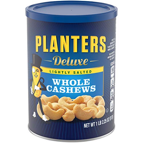 Planters Lightly Salted Deluxe Whole Cashews 1Lb 2.25Oz Canister