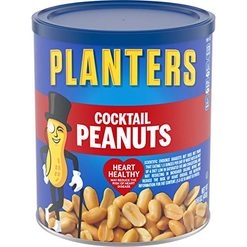 Planters Salted Cocktail Peanuts 16Oz Canister, Pack Of 3