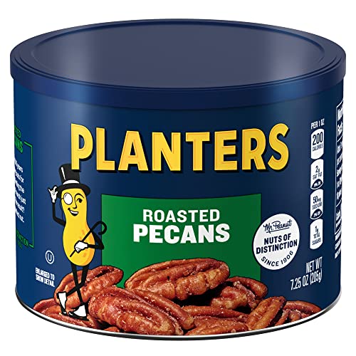 Planters Roasted Pecans, 7.25 Oz. Resealable Canister - Salted P