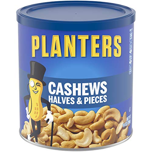 Planters Salted Cashew Halves &Amp; Pieces 14 Oz Canister