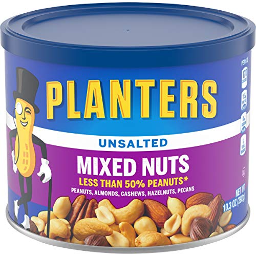 Planters Unsalted Mixed Nuts 10.3 Oz, Pack Of 4