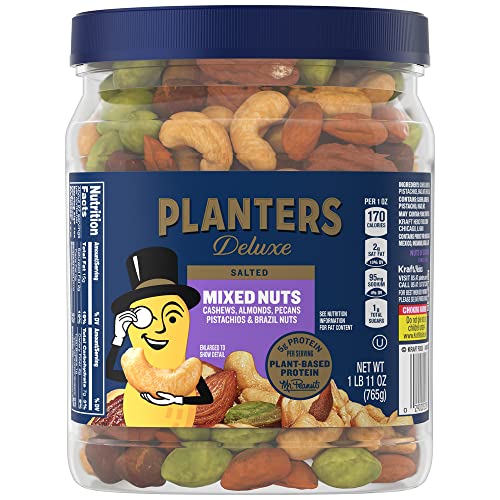 Planters Deluxe Mixed Nuts With Sea Salt, 27 Oz. Resealable Cont