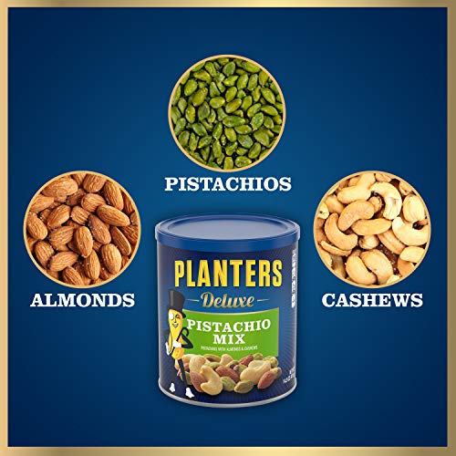 Planters Deluxe Pistachio Mix, 14.5 Oz. Resealable Container - V