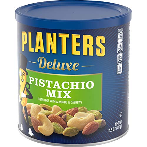 Planters Deluxe Pistachio Mix, 14.5 Oz. Resealable Container - V