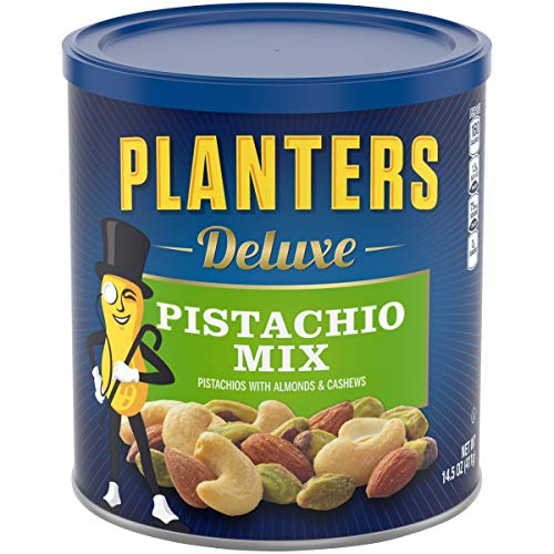 Planters Deluxe Pistachio Mix, 14.5 Oz. Resealable Container - V