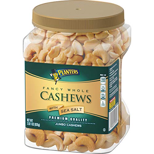 Planters Fancy Whole Cashews With Sea Salt, 33 Oz. Resealable Ja