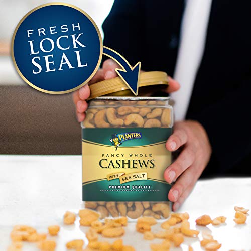 Planters Fancy Whole Cashews With Sea Salt, 33 Oz. Resealable Ja