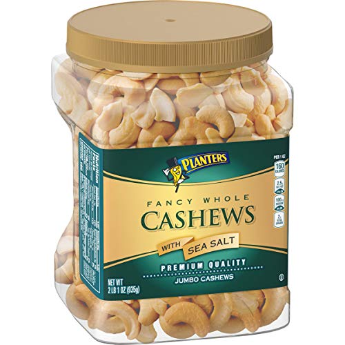 Planters Fancy Whole Cashews With Sea Salt, 33 Oz. Resealable Ja