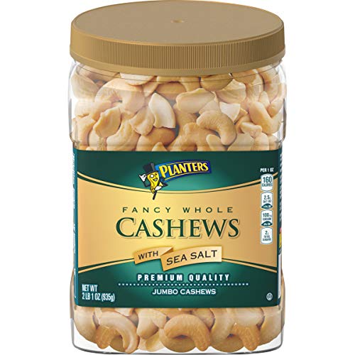 Planters Fancy Whole Cashews With Sea Salt, 33 Oz. Resealable Ja