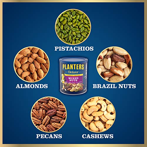 Planters Mixed Nuts, Lightly Salted Deluxe Mixed Nuts, 15.25 Ounce