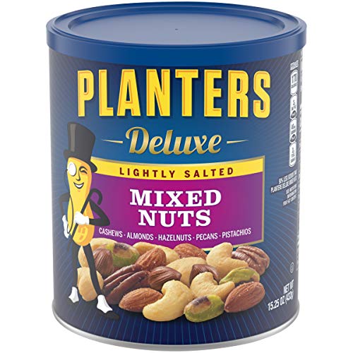 Planters Mixed Nuts, Lightly Salted Deluxe Mixed Nuts, 15.25 Ounce