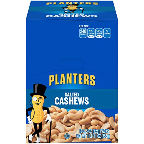 Planters Salted Cashews, 1.5 Oz. Bags 18 Pack - Individually P