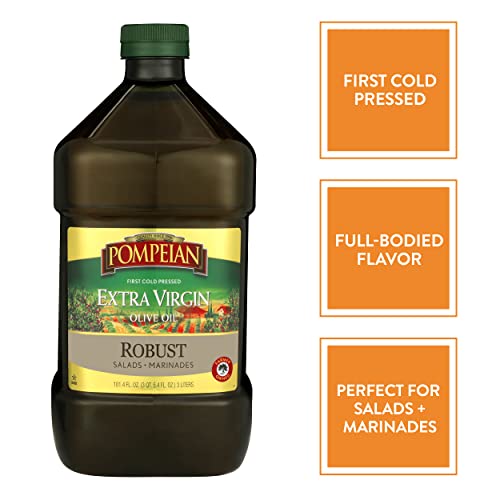 Pompeian Robust Extra Virgin Olive Oil, First Cold Pressed, Full