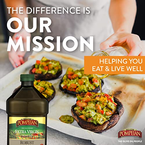 Pompeian Robust Extra Virgin Olive Oil, First Cold Pressed, Full