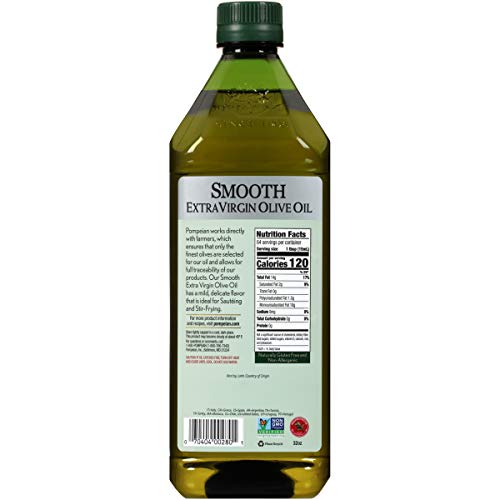 Pompeian Smooth Extra Virgin Olive Oil, First Cold Pressed, Mild