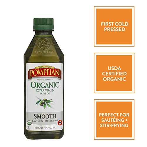 Pompeian Usda Organic Smooth Extra Virgin Olive Oil, First Cold