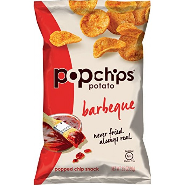 Popchips Potato Chips, BBQ Potato Chips, 6 Count (3.5 oz ...