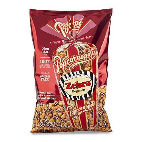 Popcornopolis Zebra Popcorn, 24 Oz