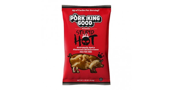 Pork King Good Stupid Hot Pork Rinds - (4 Pack) Low Carb