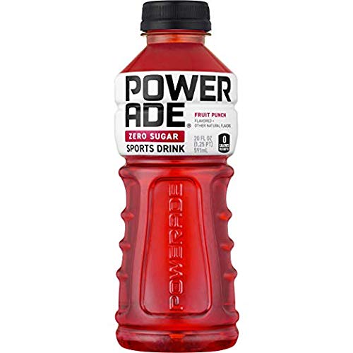 Powerade Zero Fruit Punch Sports Drink, Family Pack, 20 Fl Oz, 2