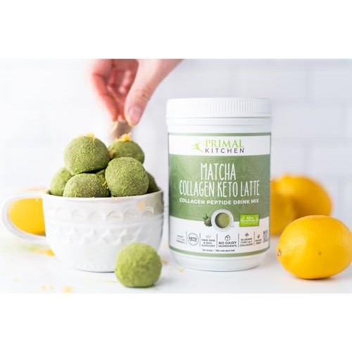 Primal Kitchen Matcha Collagen Keto Latte Powder, Sugar-Free Col...