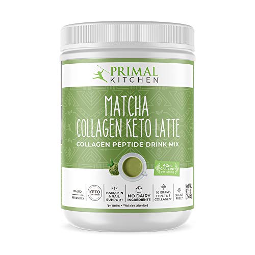 Primal Kitchen Matcha Collagen Keto Latte Powder, Sugar-Free Col...