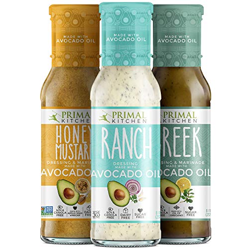 Primal Kitchen Ranch, Greek, and Honey Mustard Salad Dressing & ...