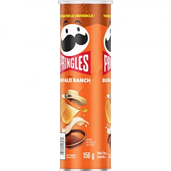 Pringles Buffalo Ranch Potato Chips, 156g/5.5oz, (Pack of ...