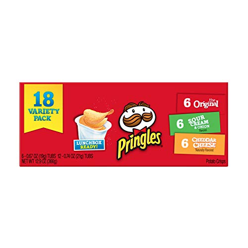 Pringles Flavored Variety Pack Potato Crisps - Original, Cheddar