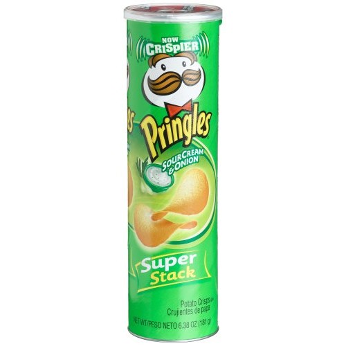 Pringles Potato Crisps Super Stack, Sourcream &Amp; Onion, 6.38-Ounc