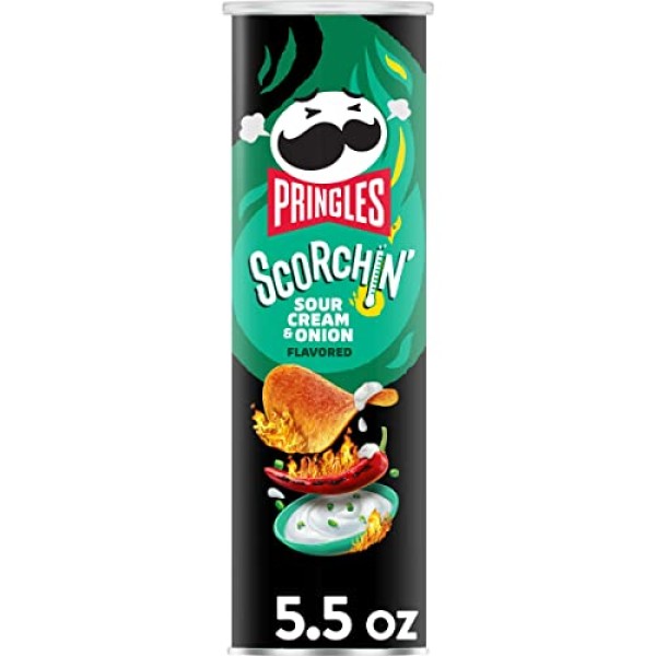 Pringles Scorchin' Potato Crisps Chips, Sour Cream And ...