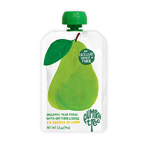 Pumpkin Tree Organics Fruit Snack Pouch, Pear + Fiber + A Squeez