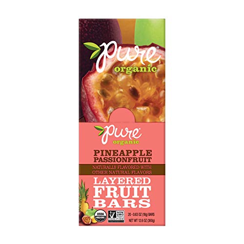 Pure Organic, Layered Fruit Bars, Pineapple Passionfruit, Gluten