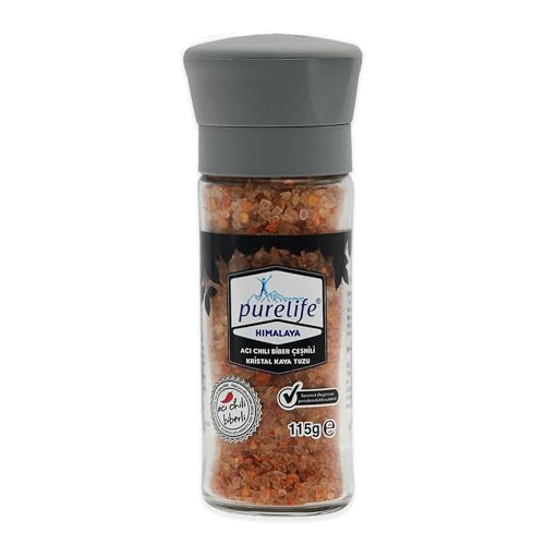 Purelife Himalayan Salt with HOT Chili Pepper- Gourmet Kosher Na...