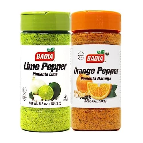 Badia Lime & Orange Citrus Pepper Bundle - Lime Pepper and Orang...