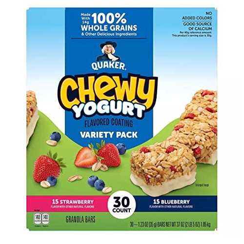 Quaker Chewy Yogurt Granola Bars Variety Pack, 30 ct.