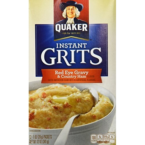 Quaker Instant Grits Red Eye Gravy &Amp; Country Ham Flavor 12 Servi