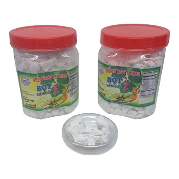 Arrowroot Bot San Day Asian Thickener. Snack Sized Chunks of Crunchy Arrow  Root Starch, 14 oz Jar.