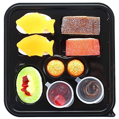 Raindrops Gummy Candy Sushi Mini Bento Box Of Sushi Rolls And Ga