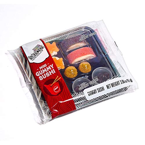 Raindrops Gummy Candy Sushi Mini Bento Box Of Sushi Rolls And Ga