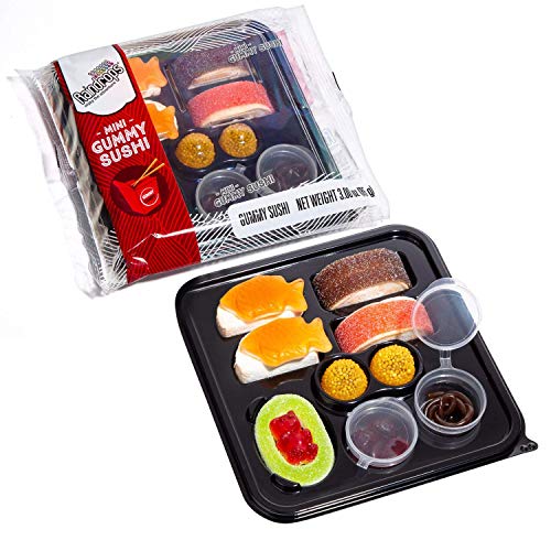 Raindrops Gummy Candy Sushi Mini Bento Box Of Sushi Rolls And Ga