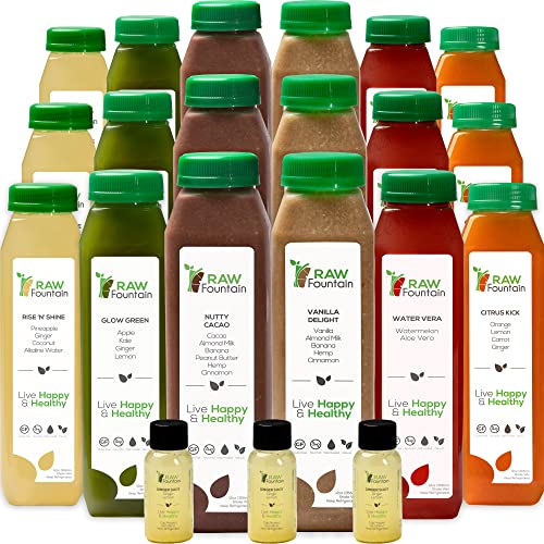 3 Day Protein Juice Cleanse by Raw Fountain, All Natural Raw Det...