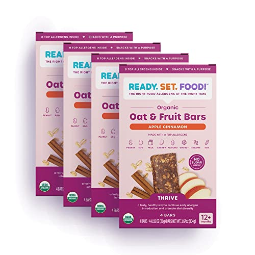 Ready, Set, Food! Organic Oat & Fruit Bars | Apple Cinnamon 4 P...