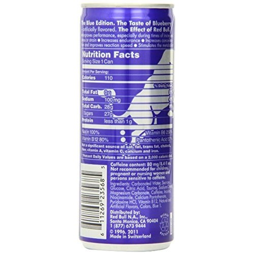 30 Pack - Red Bull Energy Drink - The Blue Edition - 8.4Oz.